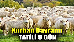 Kurban bayramı tatili 9 gün