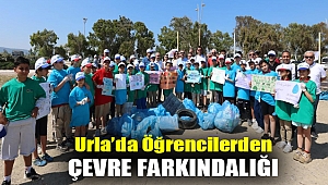 Urla’da öğrencilerden çevre farkındalığı