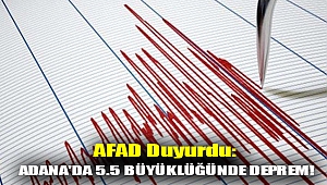 AFAD duyurdu: Adana'da 5.5 büyüklüğünde deprem!