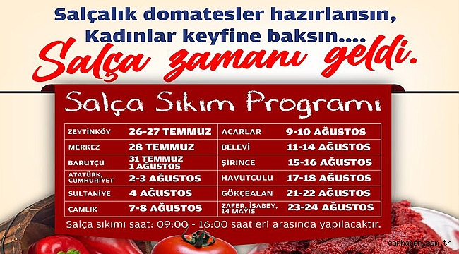 EFES SELÇUK’TA SALÇA ZAMANI GELDİ