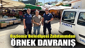 Gaziemir Belediyesi zabıtasından örnek davranış