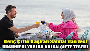 Genç çifte Başkan Sandal’dan jest