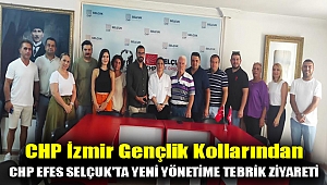 CHP İZMİR GENÇLİK KOLLARINDAN CHP EFES SELÇUK'TA YENİ YÖNETİME TEBRİK ZİYARETİ