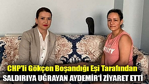 CHP'li Gökçen boşandığı eşi tarafından saldırıya uğrayan Aydemir'i ziyaret etti