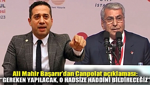 Ali Mahir Başarır'dan Canpolat açıklaması: Gereken yapılacak, o hadsize haddini bildireceğiz