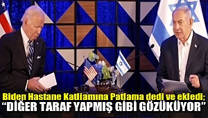 Biden Hastane Katliamına Patlama dedi ve ekledi; “DİĞER TARAF YAPMIŞ GİBİ GÖZÜKÜYOR”