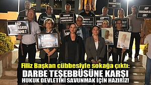 Filiz Başkan cübbesiyle sokağa çıktı: Darbe teşebbüsüne karşı hukuk devletini savunmak için hazırız...