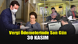 Vergi ödemelerinde son gün 30 Kasım