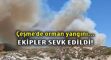 Çeşme'de orman yangını... Ekipler sevk edildi!