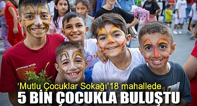 ‘Mutlu Çocuklar Sokağı’ 18 mahallede 5 bin çocukla buluştu