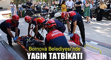Bornova Belediyesi’nde yangın tatbikatı