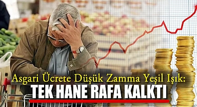 Asgari Ücrete Düşük Zamma Yeşil Işık: Tek Hane Rafa Kalktı