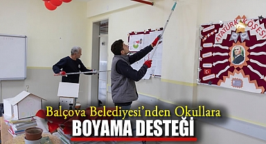 Balçova Belediyesi'nden Okullara Boyama Desteği