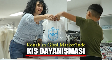 Konak'ın Giysi Market'inde kış dayanışması