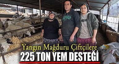Yangın Mağduru Çiftçilere 225 Ton Yem Desteği
