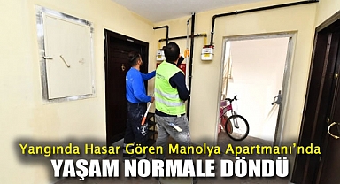 Yangının yaraları sarılıyor... Manolya Apartmanı'nda yaşam normale döndü!