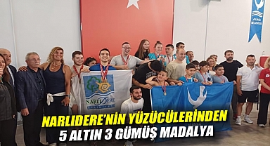 NARLIDERE’NİN YÜZÜCÜLERİNDEN 5 ALTIN 3 GÜMÜŞ MADALYA