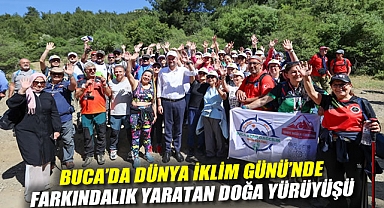 Buca’da Dünya İklim Günü’nde farkındalık yaratan doğa yürüyüşü