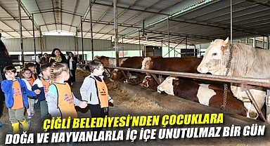 Çiğli Belediyesi’nden çocuklara doğa ve hayvanlarla iç içe unutulmaz bir gün