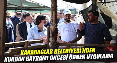 Karabağlar Belediyesi'nden Kurban Bayramı öncesi örnek uygulama