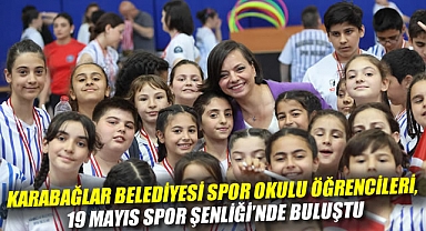 Karabağlar Belediyesi Spor Okulu Öğrencileri, 19 Mayıs Spor Şenliği’nde Buluştu