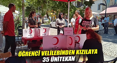 ÖĞRENCİ VELİLERİNDEN KIZILAYA 35 ÜNİTEKAN