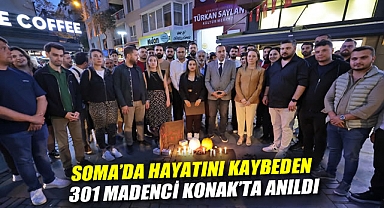 Soma’da hayatını kaybeden 301 madenci Konak’ta anıldı