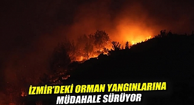 İzmir'deki orman yangınlarına müdahale sürüyor