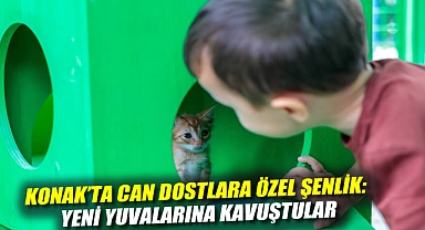 Konak’ta can dostlara özel şenlik: Yeni yuvalarına kavuştular