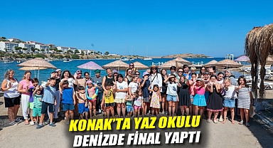 Konak’ta yaz okulu denizde final yaptı