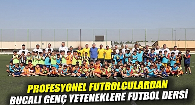 Profesyonel futbolculardan Bucalı genç yeteneklere futbol dersi