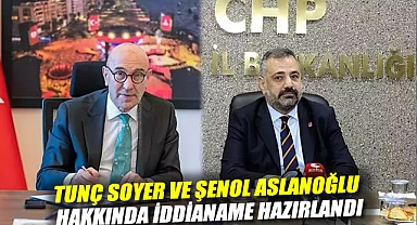 Tunç Soyer ve Şenol Aslanoğlu hakkında iddianame hazırlandı