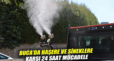 Buca'da haşere ve sineklere karşı 24 saat mücadele