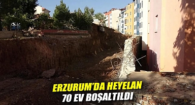 Erzurum'da heyelan: 70 ev boşaltıldı