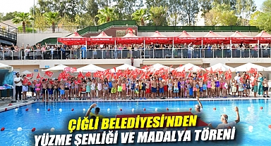 Çiğli Belediyesi'nden yüzme şenliği ve madalya töreni