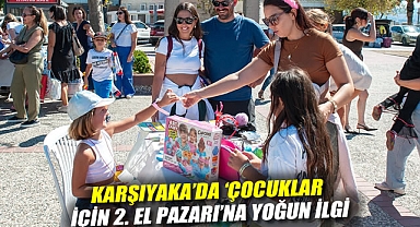 Karşıyaka'da 'Çocuklar için 2. El Pazarı'na yoğun ilgi