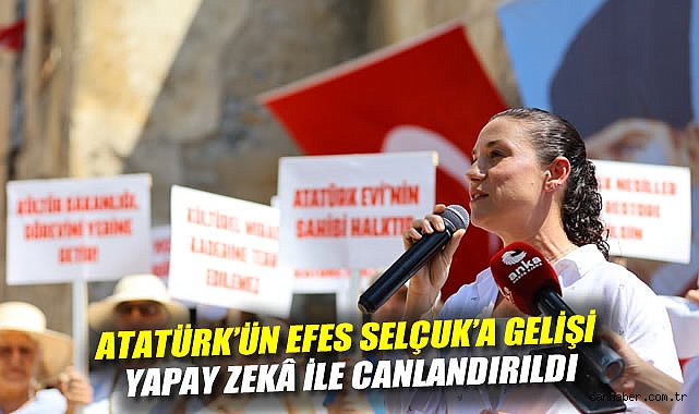 ATATÜRK’ÜN EFES SELÇUK’A GELİŞİ YAPAY ZEKÂ İLE CANLANDIRILDI