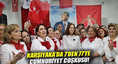 Karşıyaka'da 7'den 77'ye Cumhuriyet coşkusu!