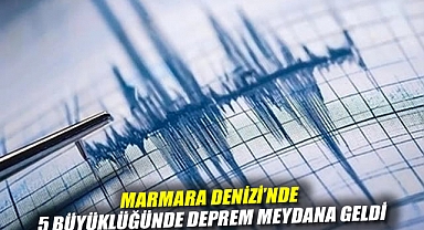 Marmara Denizi'nde 5 büyüklüğünde deprem meydana geldi