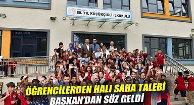Öğrencilerden halı saha talebi, Başkan'dan söz geldi