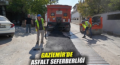 Gaziemir'de asfalt seferberliği: İki ayda 4 bin 472 metrekare alan asfaltlandı