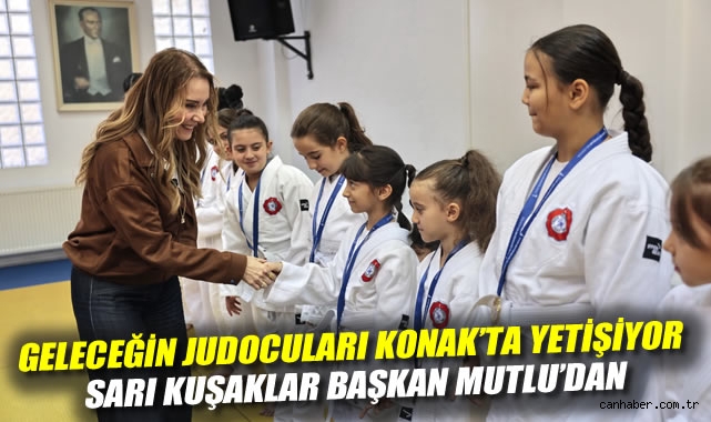 Geleceğin judocuları Konak'ta yetişiyor: Sarı kuşaklar Başkan Mutlu'dan