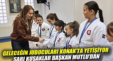 Geleceğin judocuları Konak'ta yetişiyor: Sarı kuşaklar Başkan Mutlu'dan