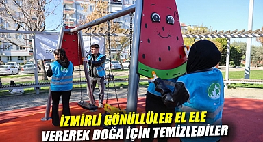 İzmirli gönüllüler el ele vererek doğa için temizlediler