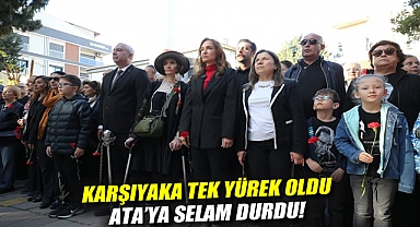 Karşıyaka tek yürek oldu, Ata'ya selam durdu!