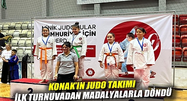 Konak’ın judo takımı ilk turnuvadan madalyalarla döndü