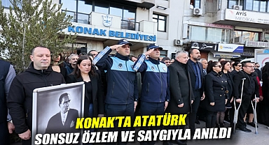 Konak'ta Atatürk sonsuz özlem ve saygıyla anıldı