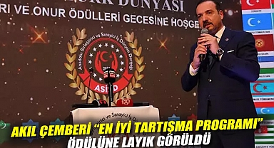 Akıl Çemberi, “En İyi Tartışma Programı” ödülüne layık görüldü.
