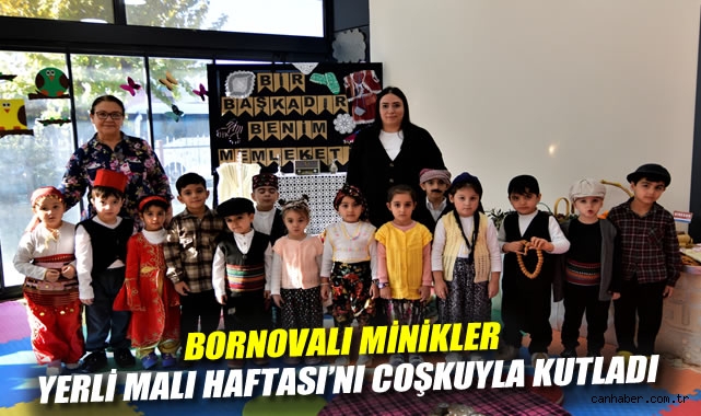 Bornovalı minikler Yerli Malı Haftası'nı coşkuyla kutladı