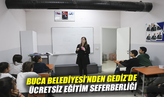 BUCA BELEDİYESİ'NDEN GEDİZ'DE ÜCRETSİZ EĞİTİM SEFERBERLİĞİ